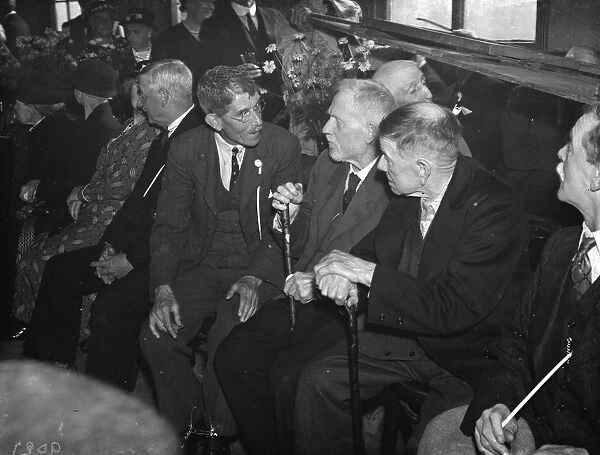Old folks party in Stone, Kent. 1938