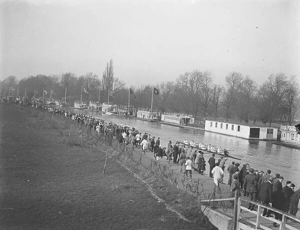 Opening of the river season at Oxford The Torpid Races Christchurch University