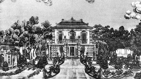 Palace of Yuan Ming Yuan, Beijing, China. in 1786 : Fang Wai Kuan ( The Square