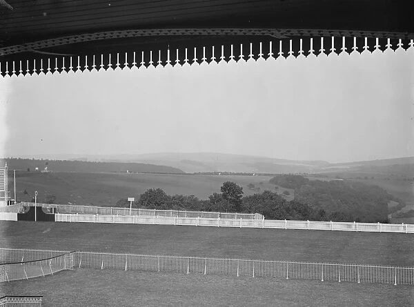 Panorama of Goodwood race course. 27 July 1929