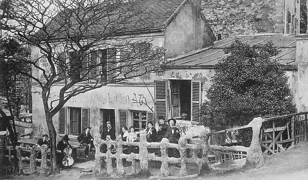 Paris, The picturesque old estminet known as the Lapin Agile. 10 February 1928 Cabaret