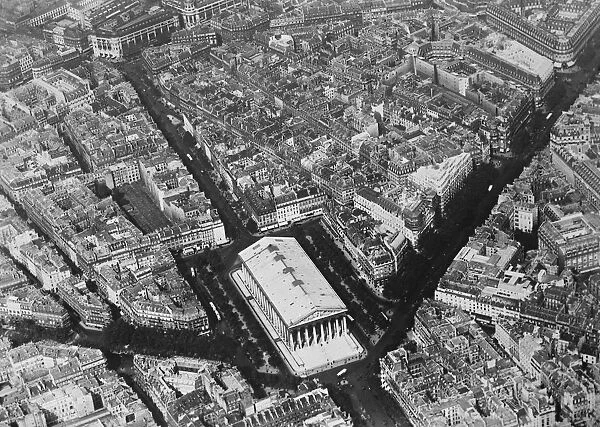 Paris seen from the air. Showing the Madelaine Church. 2 November 1928