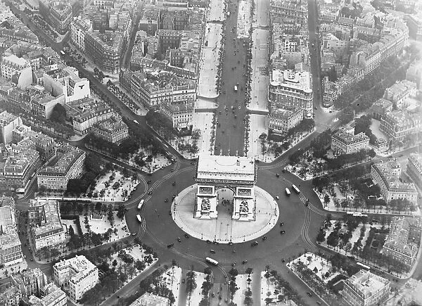 Paris as seen from the air. Showing the Place de L Etoile. 2 November 1928