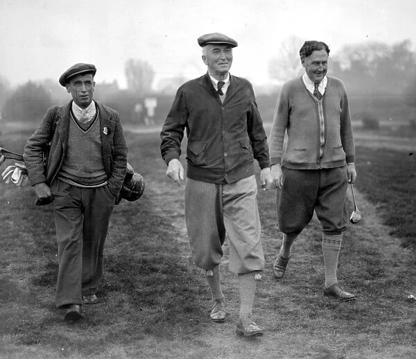 Parliamentary Golf Tournament at. Sir John Simon and Mr J. R. Remer. 1936 Simon