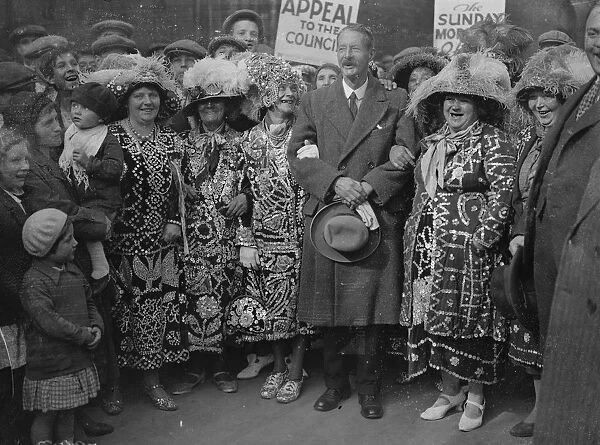 Pearly kings and queens protest against Sunday street trading ban at Lambeth