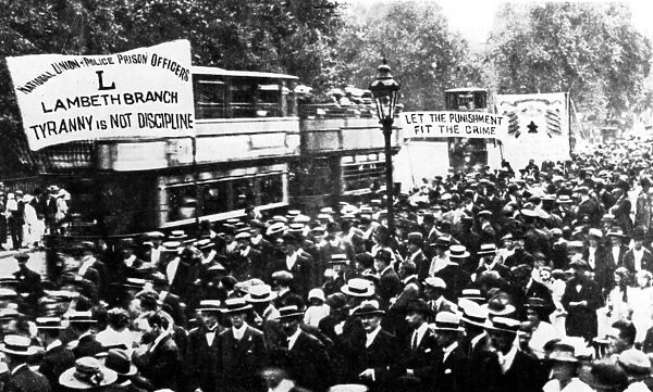 Police Strike 1919 The Lambeth contingent marching to take part in the Trafalgar