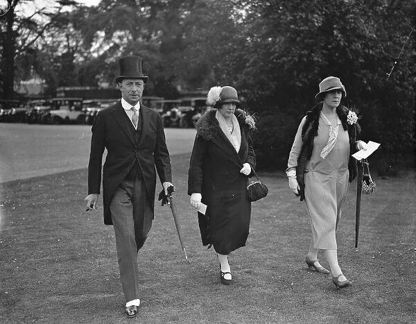 Polo at Hurlingham. Captain and Mrs Garforth Bles and Miss Garforth ( centre ). 1926