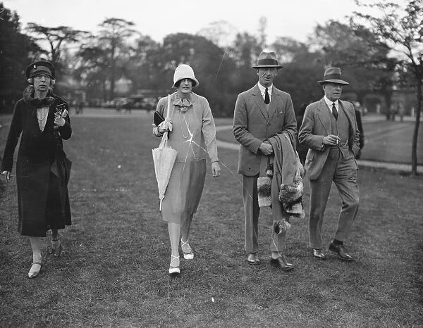Polo at Hurlingham. Hon Lady Chichester, Sir Edward Chichester and Dr Gordon Lane