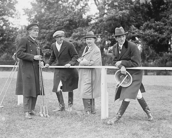 Polo at Hurlingham - Old Oxonians versus Old Cantabs. Lord Huntingdon and his son