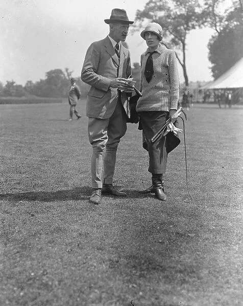 Polo Pony and Horse show at Ranelagh General Vaughan and Mrs Tilney 1925