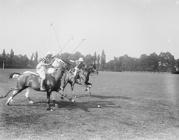 Polo pony show at The Hurlingham Club, London - A Chase for the ball 7 June 1920