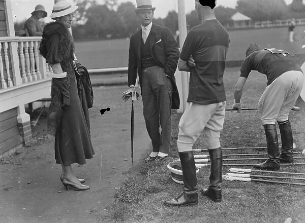 Polo at the Ranelagh Club, West London. The match between the Scots Greys team