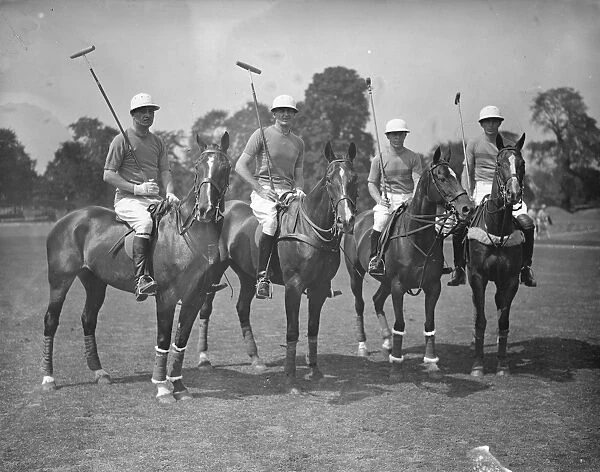 Polo at the Ranelagh Club, West London. The match between Aurora, a team from the USA