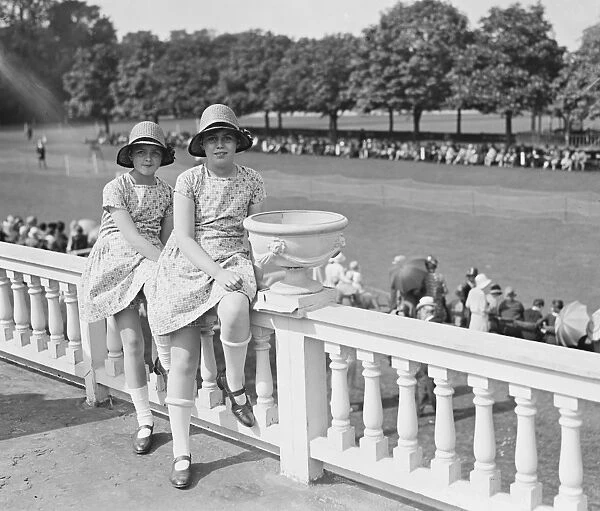 Polo at Ranelagh. The Misses Jane and Marjorie Leveson. 30 May 1928