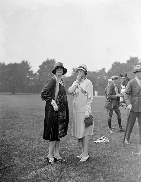 Polo at Ranelagh. Mrs Pasquero ( left ). 29 May 1928