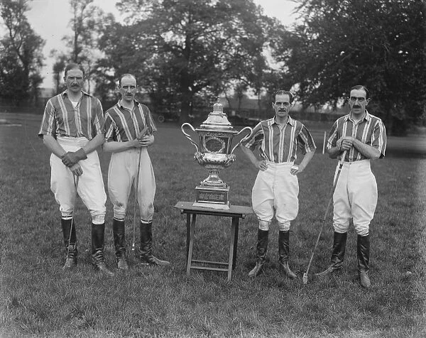 Polo at Ranelagh Polo Club, London The 17th lancers Left to right, Captain H R Turner