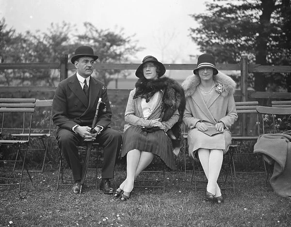 Polo at Ranelagh. Prince Lotfallah, Lady Deterding and Mrs K White. 2 May 1928