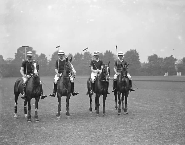 Polo at Ranelagh - the Royal Horse Artillery team versus the 16  /  5 Lancers. The