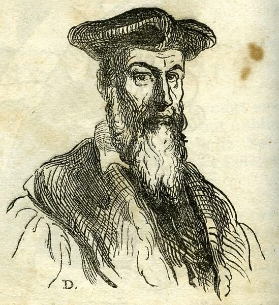 Portrait [presumably originally an ink drawing] of Michel Nostradamus by Honore Daumier