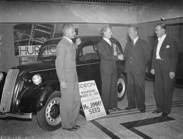 Presentation of a promotional car at the Well Hall Odeon in Eltham, Kent