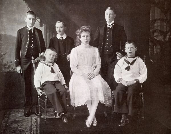 Prince Albert, Prince Henry, Prince Edward of Wales Prince John, Princess Mary