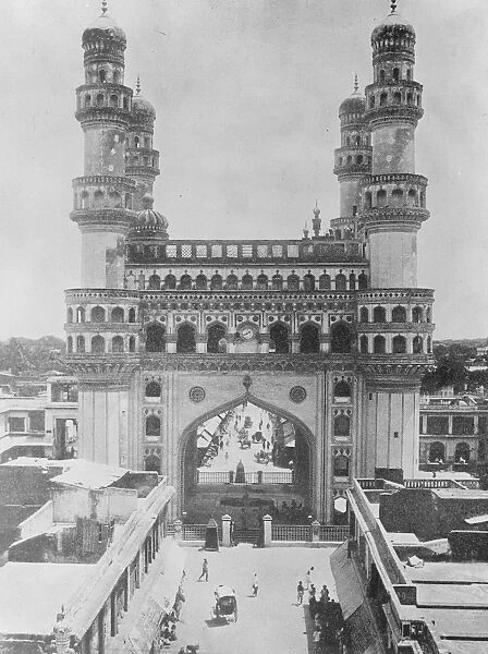 The Prince in Great Centre of Mohammedanism The Charminar at Hyderabad. It was