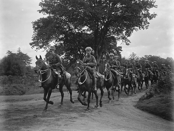 Prince Henry on manoeuvres with first cavalry brigade at Fox Hills, Aldershot. A