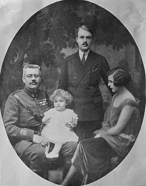 Prince Louis II of Monaco (left) with his family 15 July 1922 Possibly later