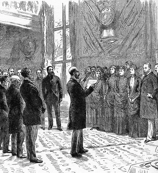 The Prince receives a deputation of the London Trades Council at Sandringham to convey
