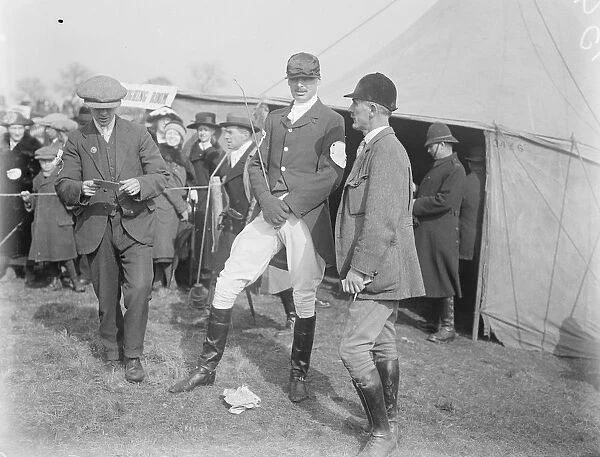 The Prince of Wales rides in the Grafton hunt point to point races. Major Loder