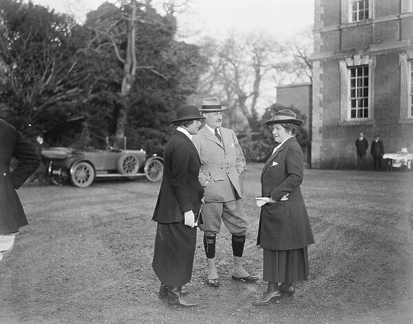 The Princess attend West Norfolk Hunt at Raynham Hall Sir Stanley Birken chatting to lady Birken