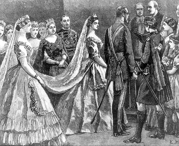 Princess Helena marries Prince Christian of Schleswig Holstein at the chapel within