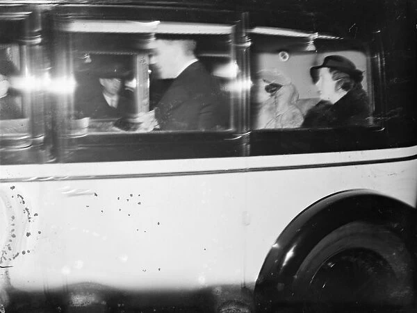 Princess Juliana of the Netherlands travelling in London in her car. Dutch royalty