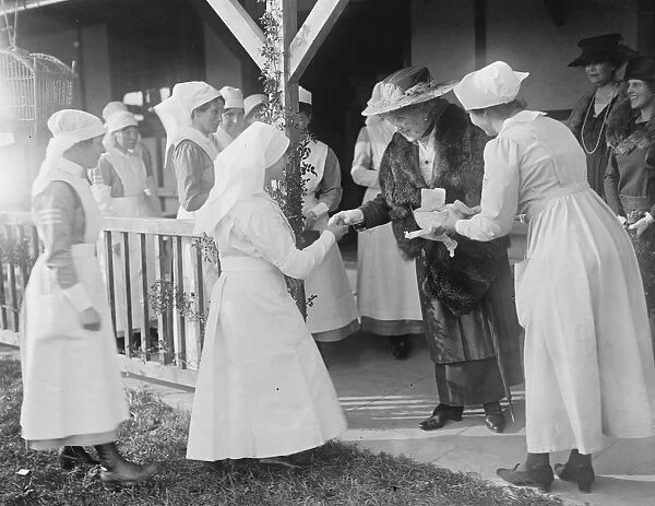 Princess Louise presents souvenirs to nurses at Chailey Heritage 25 March 1920 The