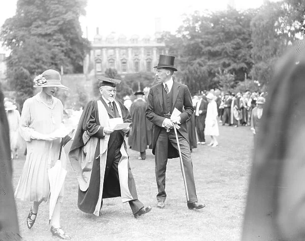 Princess Mary at Cambridge. Princess Mary accompanied by Viscount Lascelles attended