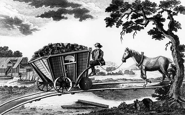 Print of Newcastle Coalwagon 1773 from Arts and Metiers