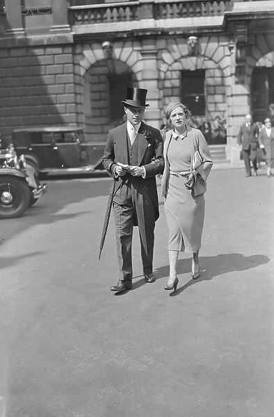 Private View Day at the Royal Academy Sir Neville and Lady Pearson 1933
