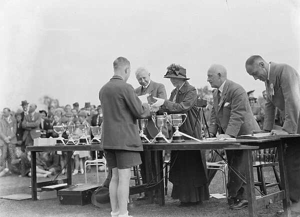 Prize giving at Sidcup County School in Kent. 1939
