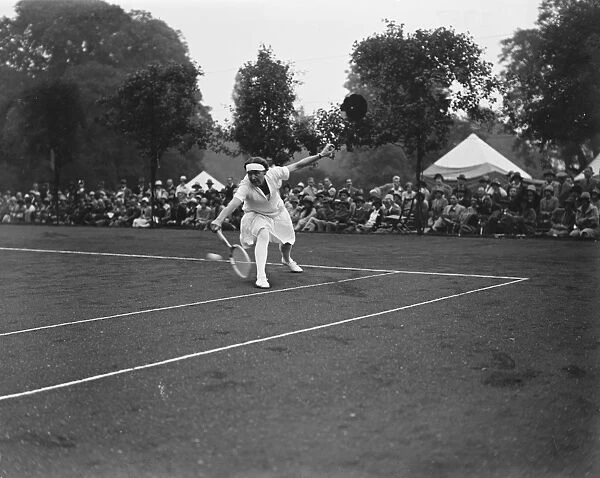 Professional tennis at the Phyllis Court Club, Henley. Miss Dora Kornig in play