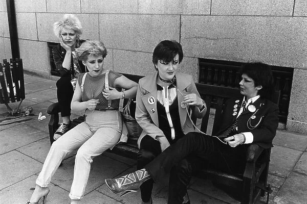 Punks photographed by Colin Jones 1980s 80s women punk social movement fashion