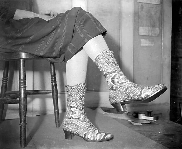 Python skin boots at Gerrett and sons. 10 September 1925