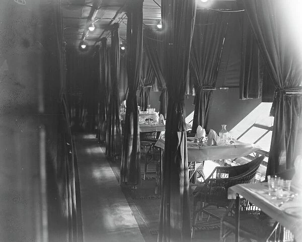 R36 Ready for launching at Inchinnan A view of the dining room 19 March 1921
