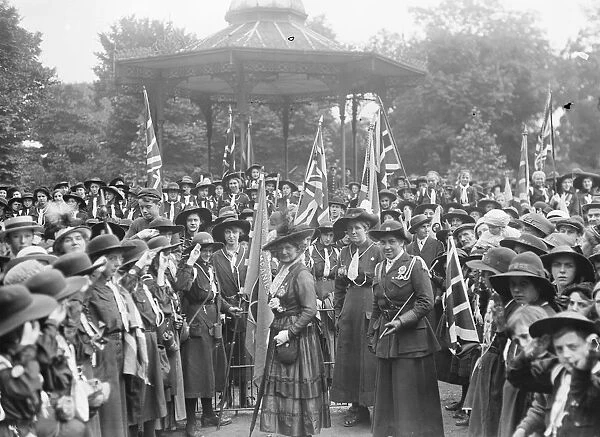 Rally of London Girl Guides in Battersea Park Miss Agnes Baden Powell