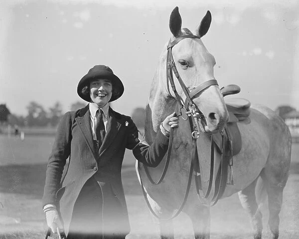 Ranelagh Polo club - Horse and Polo Show Lady Belper, who rode, Captain Hon F