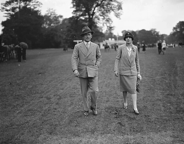 Ranelagh polo pony show. Colonel Bishop, VC and Mrs Bishop. 1926