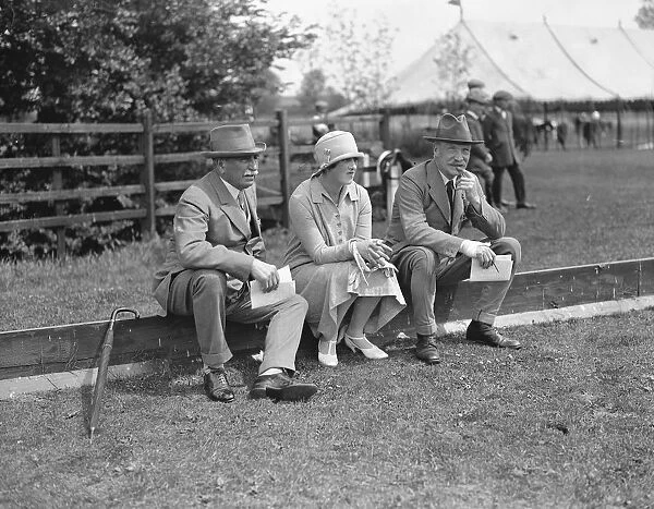 Ranelagh polo pony show. Mr Romer Williams, Lady Blanche Douglas, Major General Vaughan, DSO