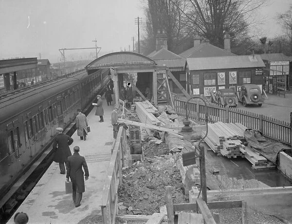 Redevelopment at Sidcup train station, Kent. 1938