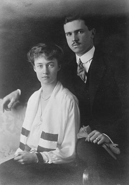 The reigning Grand Duchess Charlotte of Luxembourg with her husband, Prince Felix