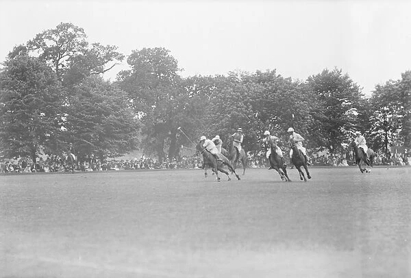 Remarkable Action Shot photograph of American Polo Team The swerve that counts a