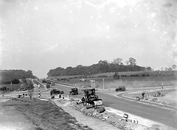 Repairs at Sidcup by pass crossing in Kent. 29 October 1934